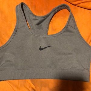 Grey nike sports bra
